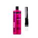 Sexy Hair Vibrant Rose & Almond Oil Sulfate - Free Color Lock Conditioner (33.8 oz) with SLEEKSHOP Teasing Comb Pack of 1