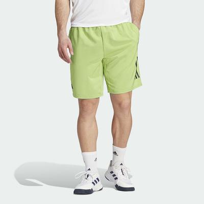 adidas Club 3-Stripe Short 9" 2023 Men's Tennis Apparel Pulse Lime