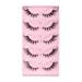 HX-Meiye 5 Pairs 3D Realistic False Eyelashes 3D Lash Thick Volume Long Wispy Lashes for Daily Working or Stage Makeup Five Pair Pack HY5-5