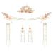 1 Set Chinese Hanfu Hairpins Hair Comb Earrings Kit Long Tassel Hair Accessories