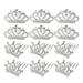 OUNONA 12pcs Children s Small Crown Hair Comb Fashion Rhinestone Hairbrush Headbands Hair Accessories (2 Patterns Each 6pcs)