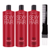 Sexy Hair Big Boost up Shampoo (33.8 oz) with SLEEKSHOP Teasing Comb Pack of 3