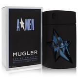 ANGEL by Thierry Mugler Eau De Toilette Spray Refillable (Rubber) 3.4 oz for Men Pack of 3