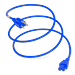 World Cord Sets 5 Foot NEMA 5-15P to IEC320 C15 Standard Duty High Temperature Equipment Electronics Cord 15 Amp Power Cable (Blue)