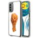 TalkingCase Slim Phone Case Compatible for Motorola Moto G 5G 2022 Chicken Leg Print w/ Tempered Glass Screen Protector Lightweight Flexible Print in USA