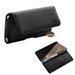 For Universal PU Leather Universal Horizontal Pouch Holster Wallet Credit Card Slots & Belt Loop Clip Carrying Phone (Fits 6.7 inch Phone) - Black