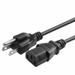 Kircuit 6ft AC in Power Cord Outlet Plug Lead for Chauvet DJ Mini Kinta IRC RGBW LED Derby DJ Party Effect Light