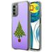 TalkingCase Slim Phone Case Compatible for Motorola Moto G 5G 2022 Xmas Tree Print w/ Tempered Glass Screen Protector Lightweight Flexible Print in USA