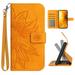 for Motorola Moto G Stylus 5G 2022 Flip Case Flower Printed PU Leather Magnetic Wallet Case with Stand Holder Flip Cover with Card Slots and Strap Compartment for Moto G Stylus 5G 2022 - Yellow