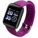 Smart Waterproof Watch Fitness Tracker Health Monitor For Heart Rate Blood Oxygen Sleep Bluetooth Smartwatch 116 Plus Color Screen Purple