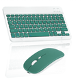 Rechargeable Bluetooth Keyboard and Mouse Combo Ultra Slim Full-Size Keyboard and Ergonomic Mouse for ASUS ROG Strix G17 Laptop and All Bluetooth Enabled Mac/Tablet/iPad/PC/Laptop - Jade Green