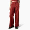 Dickies Women's Regular Fit Wide Leg Work Pants - Fired Brick Size 12 (FP901)