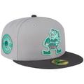 Men's New Era Gray/Graphite Cleveland Browns Aqua Pop 59FIFTY Fitted Hat