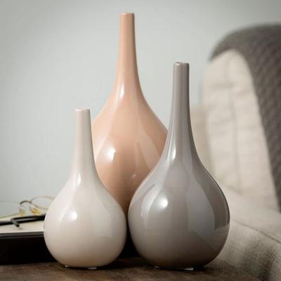 Contempo Vases Multi Earth Set of Three, Set of Th...