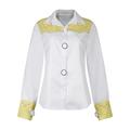 AYYOHON Jessie Shirt for Women, Cartoon Toy Costumes Cowgirls Cosplay Button White T-Shirt Halloween Outfits 2XL