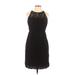 J.Crew Factory Store Cocktail Dress - Party Crew Neck Sleeveless: Black Solid Dresses - Women's Size 10