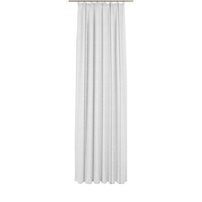 Gardine WIRTH "Chloé", grau (grau, weiß), B:400cm H:260cm, Polyester, Gardinen, Fertig-Store mit FB 1:3 nach Maß Image