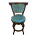 Astoria Grand Tylersburg Swivel 30" Stool Wood/Upholstered/Leather/Genuine Leather in Blue | Wayfair FB1939E657714C3586878F2231509B49