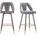Balight Color 29.5" Stool Upholstered/Velvet/Metal in Gray | 40.8 H x 17.7 W x 16.9 D in | Wayfair GWL19W114341615-191
