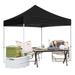 Arlmont & Co. Amaziyah Steel Pop-Up Canopy Metal/Steel/Soft-top in Black | 8ft x 8ft | Wayfair D257082768A8499DB144934140A325BF