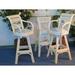 Highland Dunes Regatta 3 Piece Pub Table Set Glass/Upholstered/Wicker/Rattan in White | Wayfair 42664CC6D5FE45D3A797FBC5B1941862