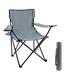 Arlmont & Co. Ancil Folding Camping Chair Metal in Gray | 31.9 H x 18.9 W x 31.5 D in | Wayfair 4B659174920F4B0998A31FAC157C954F