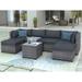 Outdoor Wicker 7 Piece Sectional Seating Group with Cushions