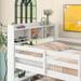 Solid Wood Full over Full Bunk Beds with Bookcase Headboard and Safety Features