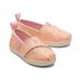 TOMS Kids Tiny Pink 's Chunky Glitter Alpargata Shoes, Size 7