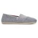 TOMS Women's Grey Brushed Herringbone Alpargata Shoes, Size 8.5