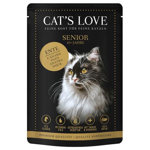 12x 85g Senior Ente Cat's Love Katzenfutter nass