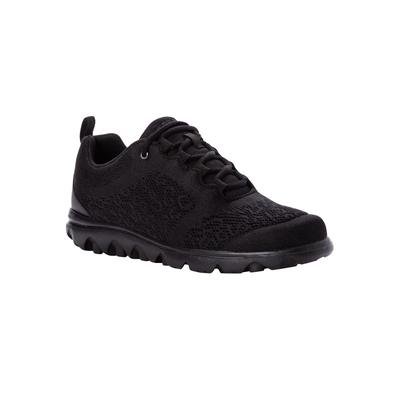 Extra Wide Width Women's Travelactiv Walking Shoe Sneaker by Propet in All Black (Size 10 WW)
