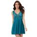 Plus Size Women's Babydoll Gown by Amoureuse in Deep Teal (Size 5X)