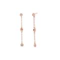 Women's Rose Gold Over Silver 1/15 Cttw Diamond Dangle Earring by Haus of Brilliance in Rose Gold