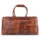 LEABAGS Leder Weekender Damen & Herren I Echtleder Premium Reisetasche I 40 l Sporttasche I Duffle Travel Gym Bag I Sporttasche I Trainingstasche I Tasche Flugzeug I groß I Brown Marble