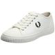 Fred Perry Mens Ladies B8108 Hughes Low Canvas Trainers Sneakers Plimsolls Light Ecru Size 9.5