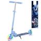 QIUYO Scooter for Kids Ages 4-7, Foldable 3 Adjustable Height Kids Scooter for Girls and Boys, LED Light Up 2 Wheels Kids' Scooters with Kickstand (grey blue)