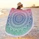 Large Round Microfiber Mandala Beach Towel Blanket,Circle Fringe Bohemian Boho Hippy Gypsy Towel,Quick Dry Thick Throw Tapestry Yoga Mat Picnic Table Cover,Ultra Soft Super Water Absorbent Pink & Blue