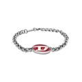 Diesel Men's Bracelet, Stainless Steel bracelet with logo engraved