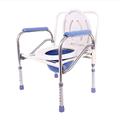 DOCIM Folding Bariatric Commode Chair with Back and Arms Padded Arm Handles, for Seniors, Elderly, Adjustable Height, Includes Commode Pail And Lid