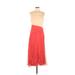 Rachel Roy Casual Dress - Midi: Red Print Dresses - Women's Size 2