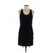 Topshop Casual Dress - Shift: Black Solid Dresses - Women's Size 8