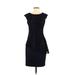 En Focus Studio Cocktail Dress - Sheath High Neck Short sleeves: Black Print Dresses - Women's Size 6