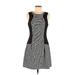 Guess Casual Dress - A-Line: Black Marled Dresses - Women's Size 8