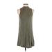 American Eagle Outfitters Casual Dress - A-Line Mock Sleeveless: Green Print Dresses - Women's Size X-Small