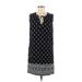 Old Navy Casual Dress - Shift Tie Neck Sleeveless: Black Polka Dots Dresses - Women's Size Medium