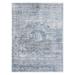 Blue/Gray 144 x 108 x 0.25 in Area Rug - Bokara Rug Co, Inc. Riviera Rectangle Oriental Hand-Knotted Viscose Area Rug in Blue/Silver Viscose | Wayfair