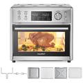 COMFEE' 12-in-1 Toaster Oven Air Fryer Combo Rotisserie, Countertop Convection Toaster 25L/26.4QT 6 Slice in Gray | Wayfair WF-MOA-CO-F25A1