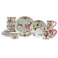 Certified International Joy of Christmas 16pc Dinnerware Set Ceramic/Earthenware/Stoneware | Wayfair 92506RM