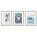 East Urban Home Turquoise Tropics By Tanya Shumkina - 3 Piece Gallery Framed Print w/ Mat Art Set Paper in White | 36 H x 24 W x 1.5 D in | Wayfair